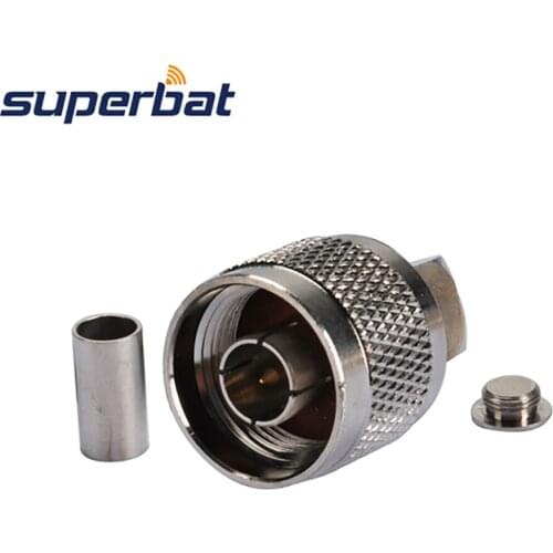 Superbat N Crimp Plug Right Angle Connector for RG58 RG142 RG400 LMR195 Cable