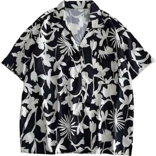 2021 Summer Chic Floral Printing Button Up Women Shirt Plus Size Short Sleeve Casual Lady Womens Blouse Loose Female Tops