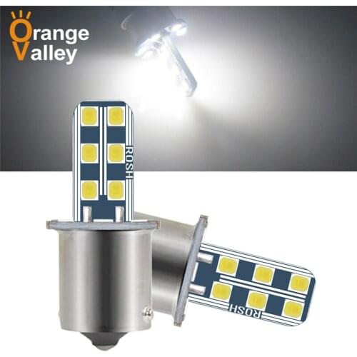 2PCS 1156 BA15S 1157 BAY15D P21W 18 SMD 2835 LED DC 12V Car Auto Indicator Turn Side Light Parking Bulb Lamp