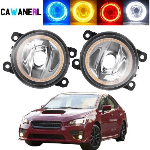 2 X Car Front Bumper Angel Eye Fog Light Assembly 20W Halo Ring Fog Daytime Running Lamp DRL H11 12V For Subaru WRX 2015 2016