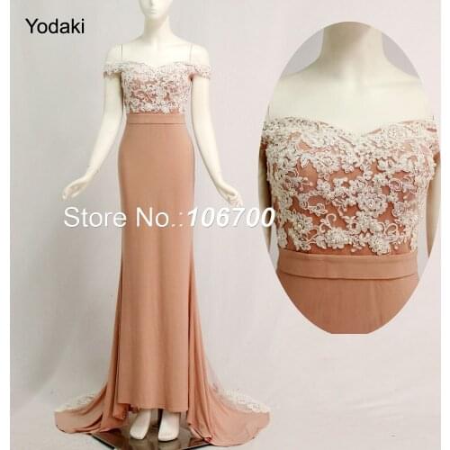 2018 Mew Peals Bridesmaid Dresses Sweetheart Off the Shoulder With Sashes Pink Color Long Bridal Wedding Gowns