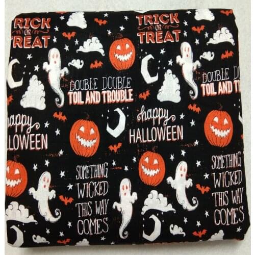 50x105cm Halloween Ghost Pumpkin Printed Cotton Fabric baby cloth apparel patchwork textile dress bedding cloth decoration