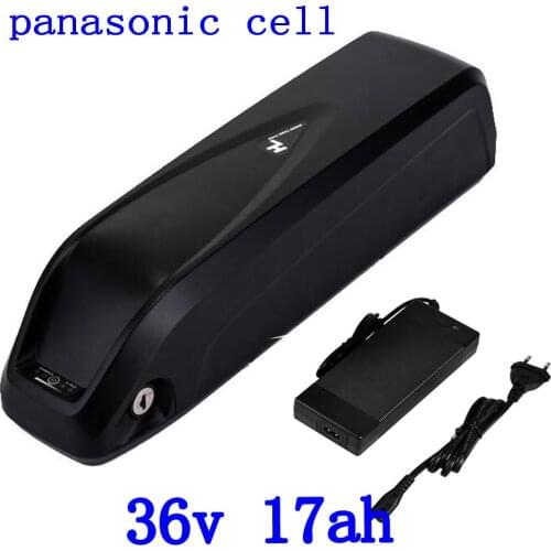 36V electric Bicycle Battery 36V 17AH lithium Ebike Battery use panasonic cell for 36V 250W 350W 500W motor+42V 2A Charger