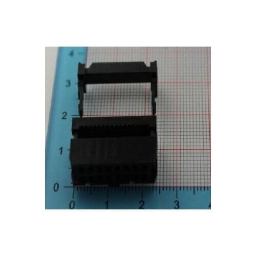 Free shipping new horn plug ISP JTAG connector plug pressed three-piece FC-16P 2.54MM thread pitch