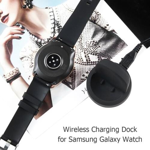 Black Lightweight Design Wireless Charging Dock Cradle Charger for Samsung Galaxy Watch 42mm 46mm SM-R800 R805 R810 R815