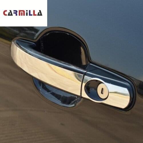 Carmilla Stainless Steel Car Door Handle Protection Cover Door Handles Trim Sticker for Ford Focus 2 3 4 MK2 MK3 MK4 2005 - 2017