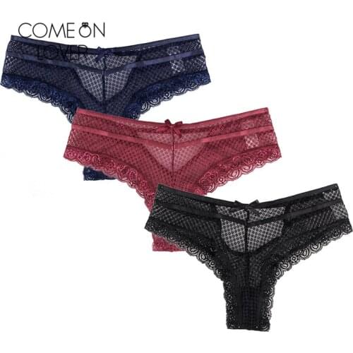 Comeonlover Women Underwear Sexy Plus Size Panties Elastic High Quality Transparent Briefs Women Breathable Culotte Sexy PE5180