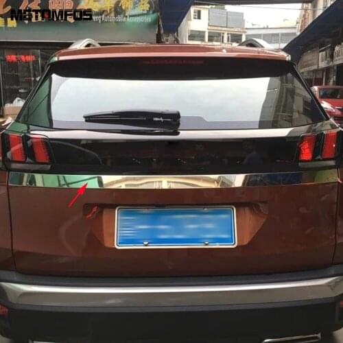 For Peugeot 3008 GT 2017-2019 2020 Rear Trunk Streamer Tail Gate Door Molding Cover Trim Strip Exterior Accessories Car Styling
