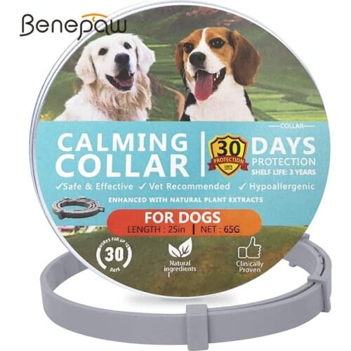 Benepaw Effective Calming Collar For Dogs Anti-Anxiety Relieve Stress Nontoxic Water-resistant Adjustable Pet Puppy Collars