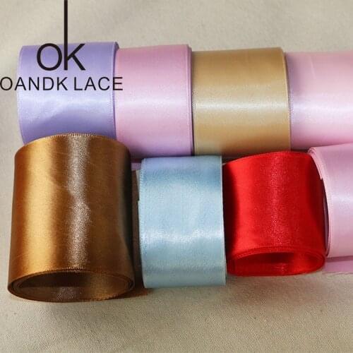 Cotton 3-7CM 7 Yards Silk Satin Organza Polyester Ribbon For DIY Wedding Party Decoration Sewing Webbing Crafts Gift Packing