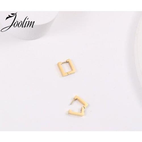 Joolim High End PVD Plated New Geometric Square Style Earring Drop Shipping Supplier
