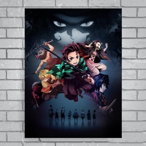 Kimetsu No Yaiba canvas poster Japanese anime game poster mural home decoration canvas painting cuadros decoracion dormitorio