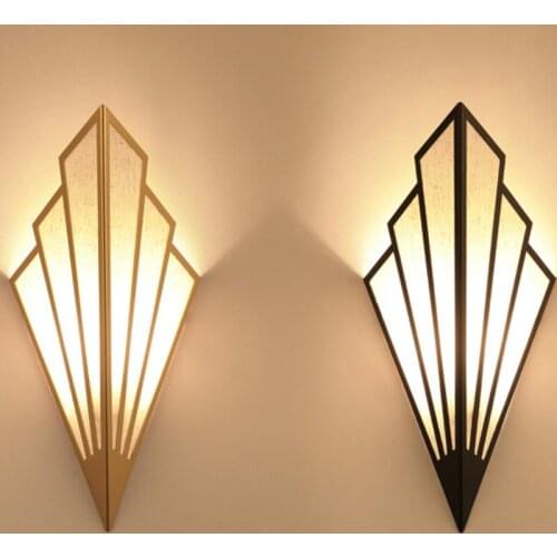 Corridor aisle staircase European style bedroom hotel bedside wall lamp creative indoor fan-shaped wall hanging lamp LX102308