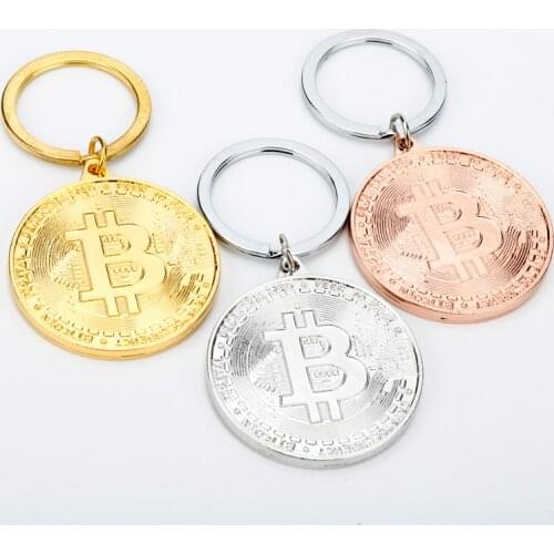 2020 Hot Bitcoin Keychain Coin Key Rings Jewlery Commemorative Collectors Friends Gifts Key Accessories Bag Pendant Key Chains