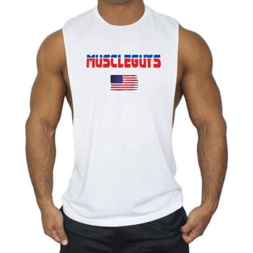 Muscleguys Brand Clothing Fashion Mens Gym Tank Tops Low Cut Side Top Tees Fitness Men Vest bodybuilding singlets tanktop