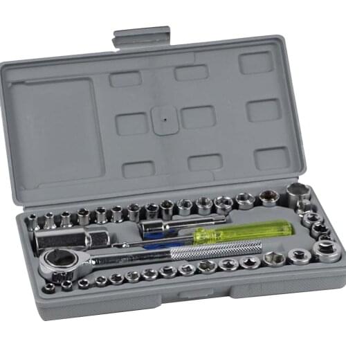 40pcs Socket Wrench Set Ratchet Driver Adapter Sleeve Spanner Car Repair Tools Hand Tools Ratchet Wrench Set