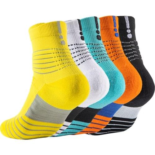 Men Ankle Athletic Socks Performance Cushion Compression Arch Support Outdoor Sports Thick Running Women Young Sock