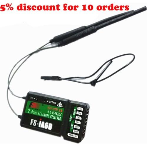 New 100% original Flysky ia6b ia6 Receiver FS-IA6/FS-IA6B/ 6CH 2.4G Dual Antenna RC Receiver For Flysky FS-I6 FSI6 FS-i4 FS-i6