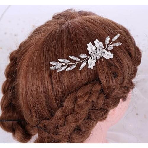 Hand-woven Hair Combs Bridal Wedding Headpieces Brides Hairpins Women Delicate Crystal Hair Accessories NE