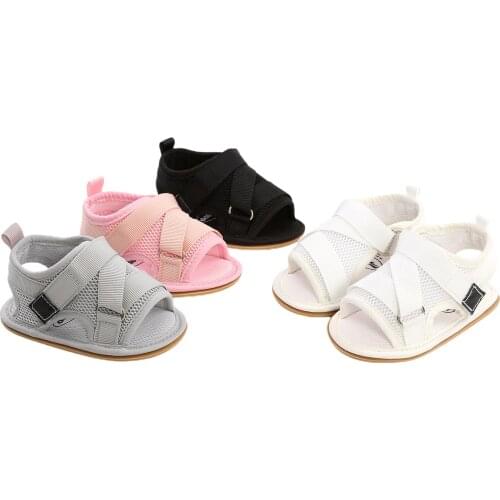 Baby Newborn Girls Boys Solid Sandals Shoes Mesh Breathable Summer Infant Toddler Flat Soft Sole Summer Casual Shoes 0-18M