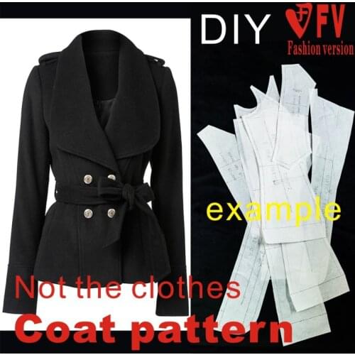 McCall Pattern Clothing DIY Overcoat Sewing Pattern Coat Sewing Template Cutting drawing BFY-5