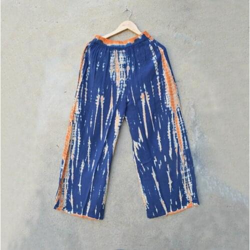 Tie Dye Casual Pants Rayon Comfortable Yoga Long Loose Trousers Wide Leg Vivid Colorful Nighty Pajama Beach Pants Women Lounge