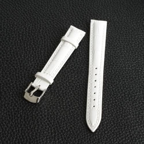 New 20mm Genuine Leather Replacement Watch Band Strap Watchband White SB0593