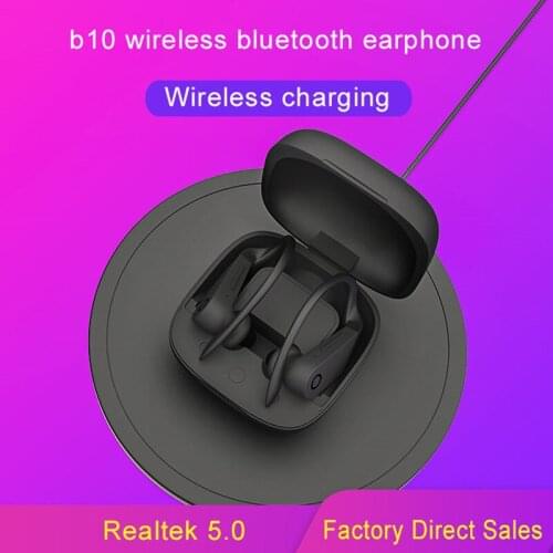TWS B10 Bluetooth Earphones Stereo Earbuds Ear hook Headset Sports Headphones True Wireless Earphones For xiaomi huawei iphone