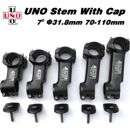 Kalloy UNO Bike Stem 7 Degree Mountain Bike Stem Cap Set New 31.8mm MTB Aluminum Stem Riser Road Bicycle Handlebar Extender