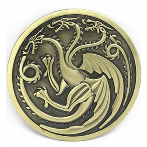 Punk vintage Dragon pattern belt buckle for men gold color zink alloy Western cowboy personality belt link buckles accessories