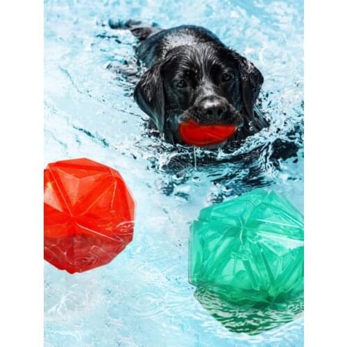 Pet Dog Toy Rubber Dog Water Floating Ball Bite Resistance Dogs Teeth Cleaning Chew Training Toy Puppy Interactive Accessories