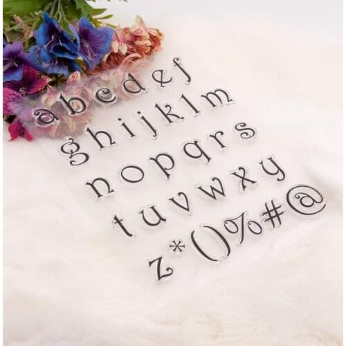 YYSD 1/8pcs Alphabet Letter Number Silicone Clear Seal Stamp DIY Scrapbooking Emboss