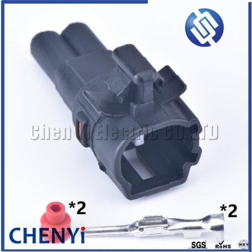 1 set 2 Pin male waterproof automotive connector 6188-0098 90980-11002 wiring Plug coming with terminals and seals