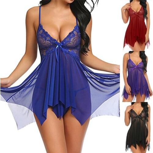 1 PC Sex Chemise Open Babydoll Lingerie Erotic Costume Floral Lace Short Sleepwear Nightwear Party Adult Game Play 2018