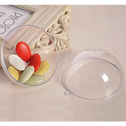 10Pcs Clear Plastic Acrylic Bath Bomb Mold Shells Molding Ball Ornaments Diy Crafts Wedding Gift Christmas Decoration 4/6/7Cm