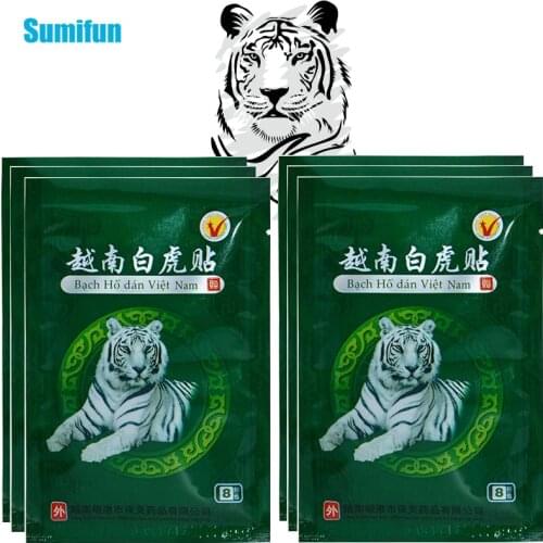 48Pcs Vietnam White Tiger Pain Relieve Plaster Patch Meridians Rheumatoid Arthritis Cervical Balm Tiger Pain Relieve Patch