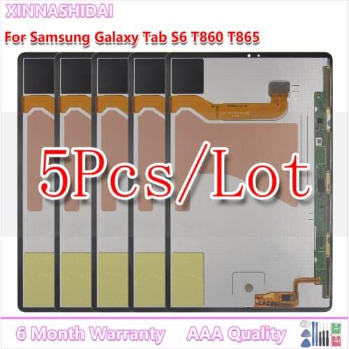 5pcs/For Samsung Galaxy Tab S6 10.5" T860 T865 2019 LCD Display Touch Screen Digitizer Assembly LCD For Samsung SM-T860 SM-T865