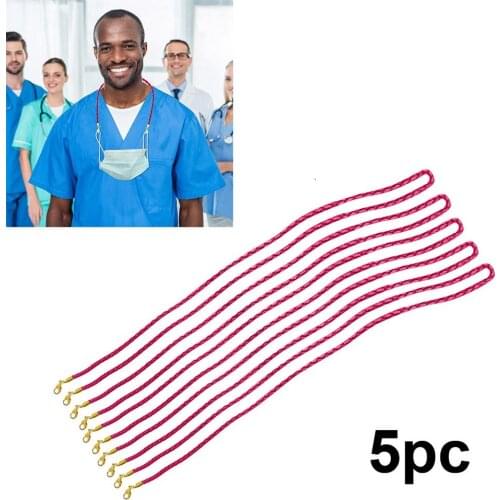 5pcs Adjustable Face Mask Lanyard Handy Convenient Holder PU Rope Anti-Lost Anti-Drop Portable Mouth Mask Hang On Neck Rope