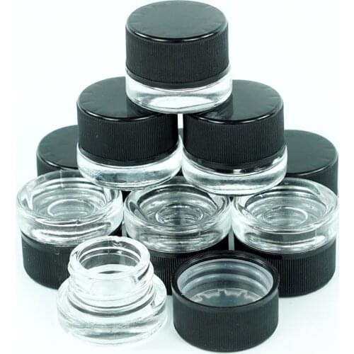 5pcs 5ml Glass Bottle with Child Resistant Cap Glass Container for Cream