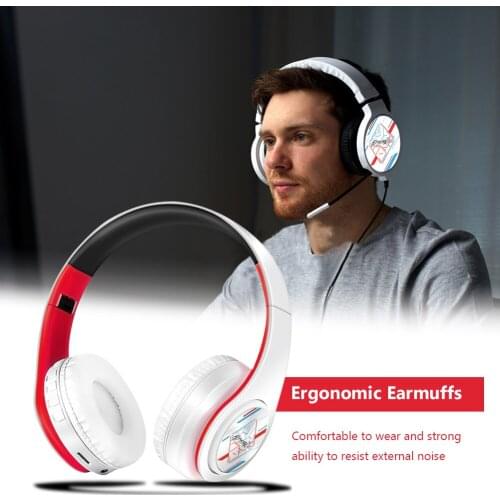 Anime Headset Wired Stereo Headphone Wireless Bluetooth 5.0 for Gaming Music Channel Gaming Music Earphones for PC Stereo