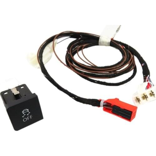 Car ESP OFF ASR Switch Button with Cable Harness Plug Auto Accessories for Golf MK6 Jetta 5 MK5 6 1KD927117