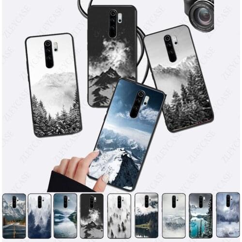 Mountain Pine Tree Forest Mountain Peak Mist soft Phone CASE For xiaomi Redmi Note8pro note7 8 note9s mi8se mi9 mi10 mi9T note10