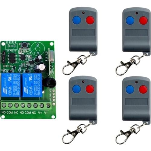 DC12V 2CH Channels 2 CH RF Wireless Remote Control Switch System,315/433 MHz Transmitter and Receiver/Garage Doors/ lamp