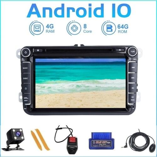 ZLTOOPAI DVD GPS Touch Screen Media For VW/Volkswagen/Golf/Polo/Tiguan Multimedia Player + Camera OBD2 MIC As Gift