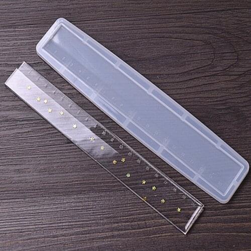 20cm Rectangle Transparent Silicone Mold for Jewelry Ruler Resin Epoxy Silicone Mould DIY Handmade Craft Tool Wholesale