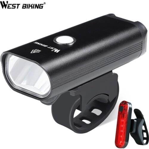 WEST BIKING Bike Light USB Rechargeable LED MTB Front Lamp Waterproof Headlight Alloy Ultralight Flashlight Bicycle Light