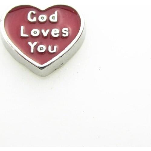 Hot selling 20pcs/lot god loves you heart floating charms living glass memory floating pendant lockets for diy jewely