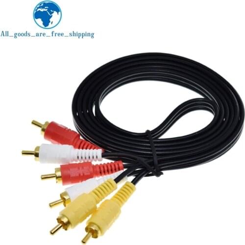 1.5M 3 RCA to RCA Male to Male Cable DVD Cable Audio Video TV Cable Male Plug Adapter Audio Converter Video AV Cabo Wire Cord