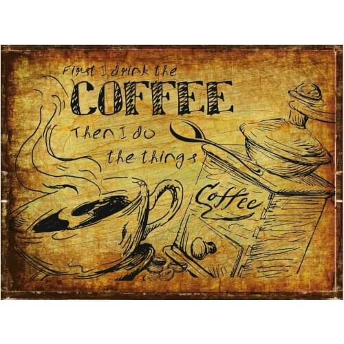Coffee Humorous Retro Metal Wall Plaque Art Vintage Funny Tin Sign,Metal Retro Sign Vintage Sign Tin 8x12 Inch