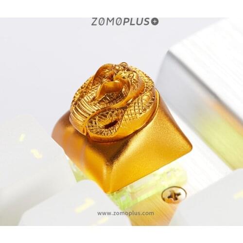 ZOMO Key cap mechanical keyboards R4 keycap personality design,Animal Golden Cobra aluminum alloy keycaps Cherry MX axis